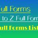 Full Forms List